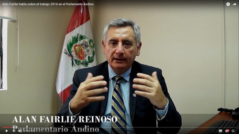 Alan Fairlie habla sobre el trabajo 2016 en el Parlamento Andino