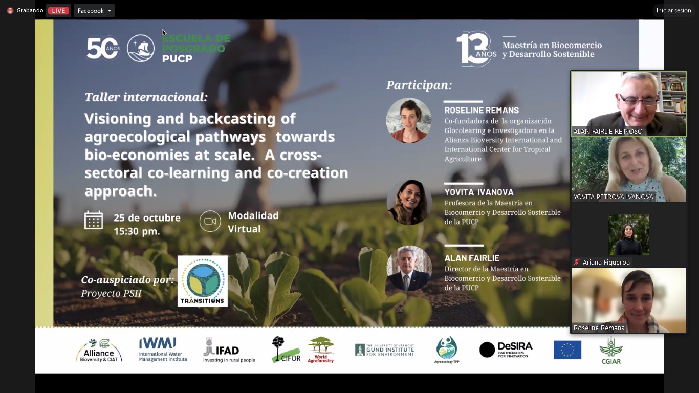 Taller Internacional: Visioning and backcasting of agroecological pathways towards bio-economies at scale. A cross-sectoral co-learning and co-creation approach.