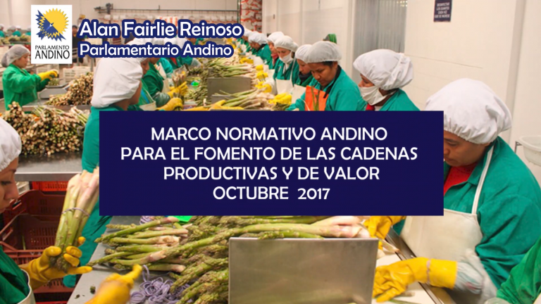 Marco Normativo Andino “Para El Fomento de las Cadenas Productivas y de Valor