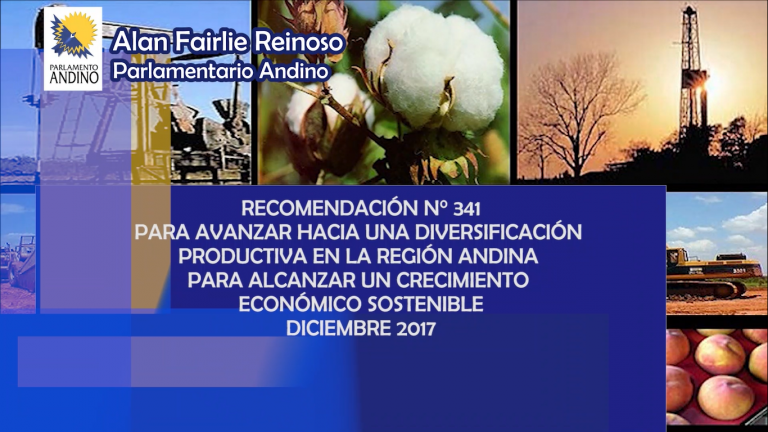 Recomendación N° 341 “Avanzar hacia una Diversificación Productiva en la Región Andina para Alcanzar un Crecimiento Económico Sostenible”